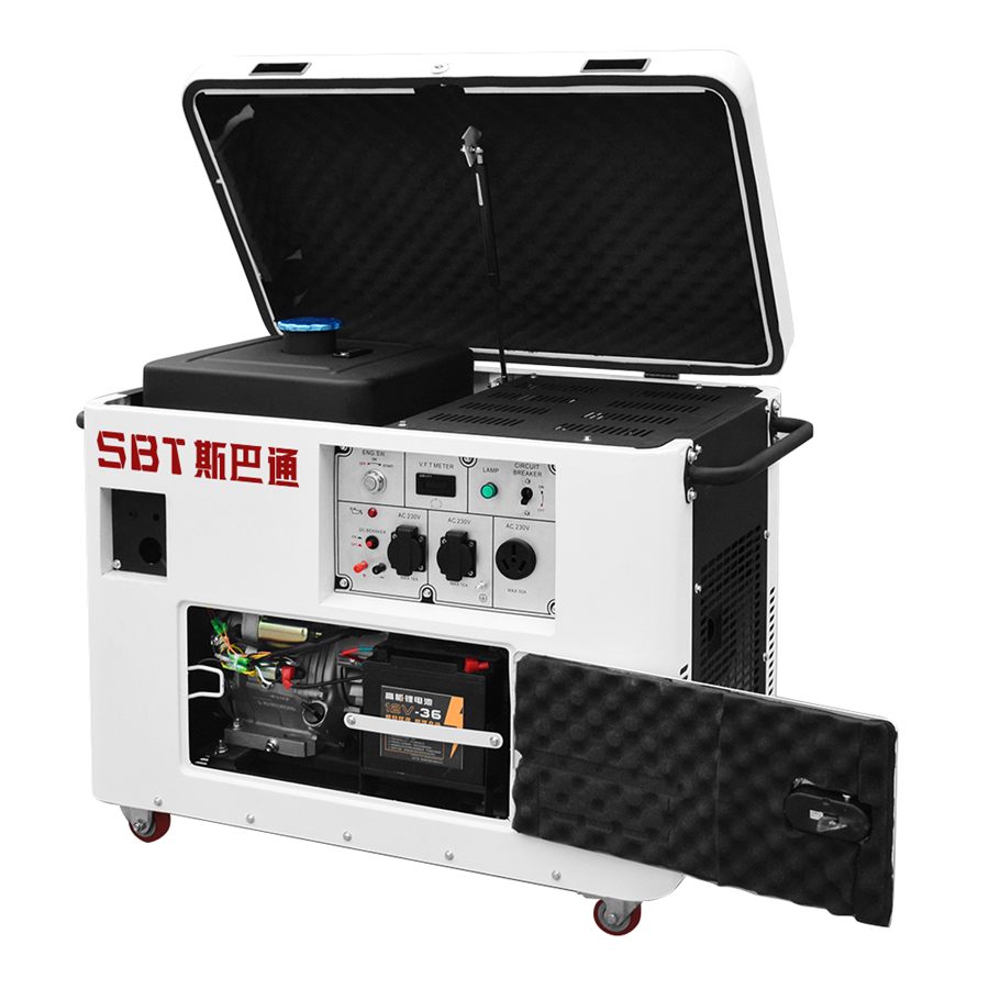 Silent diesel generator
